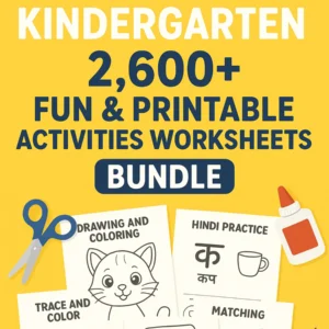 Kindergarten 2600+ Printable Worksheets Mega Bundle